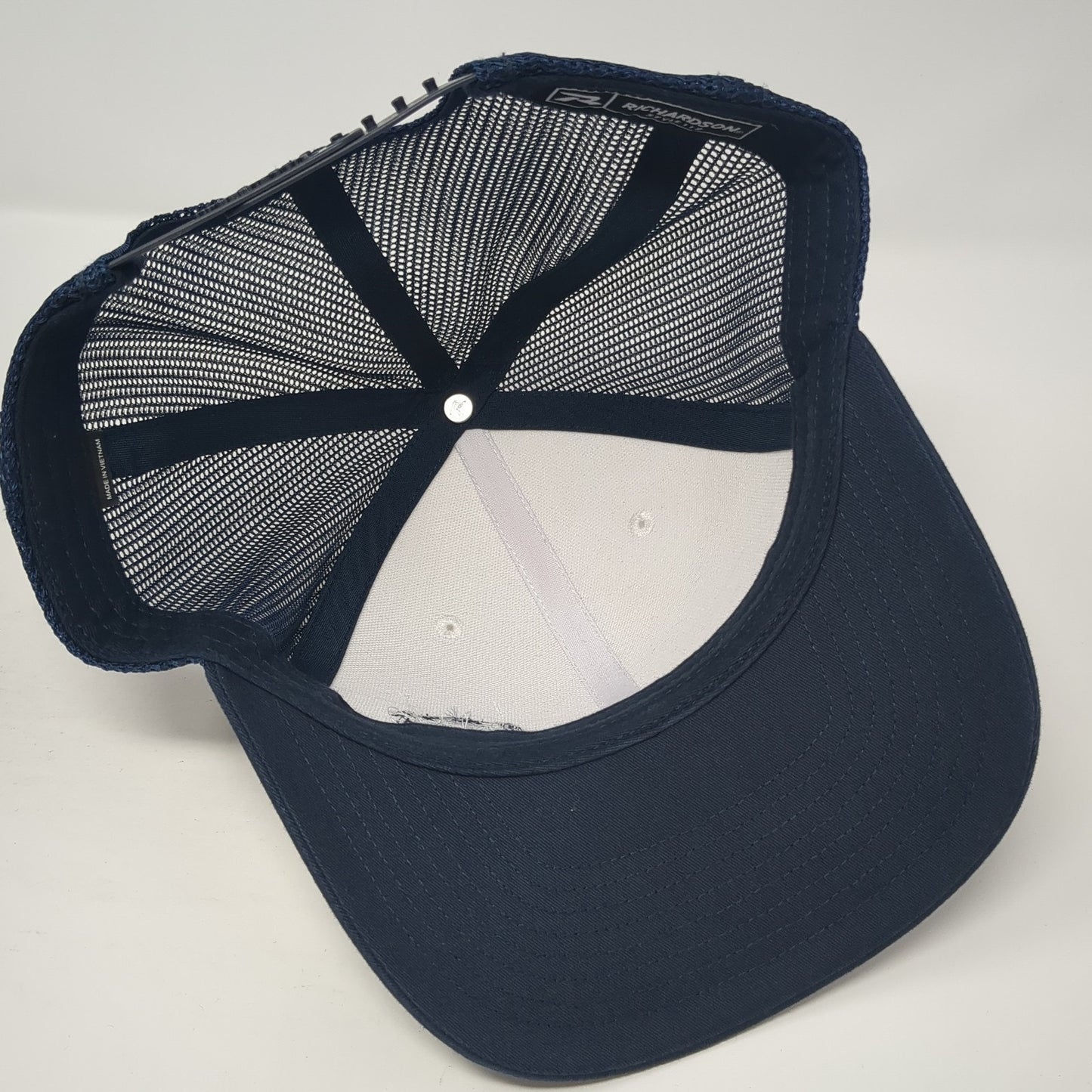 Meadow Golf Snapback Trucker Hat Blue One Size Adjustable Mesh Back Richardson