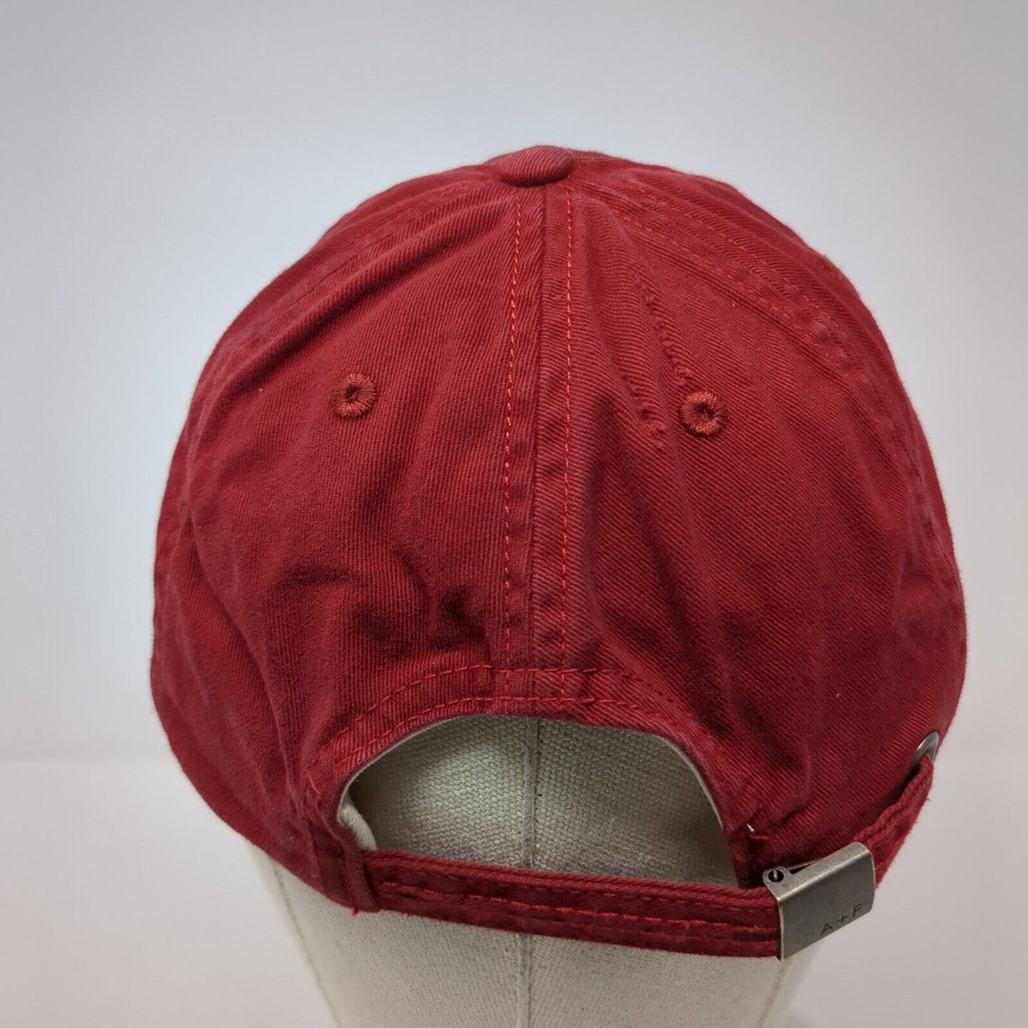 Mountain Patch Slideback Hat Red One Size Adjustable A&F Solid 6 Panel