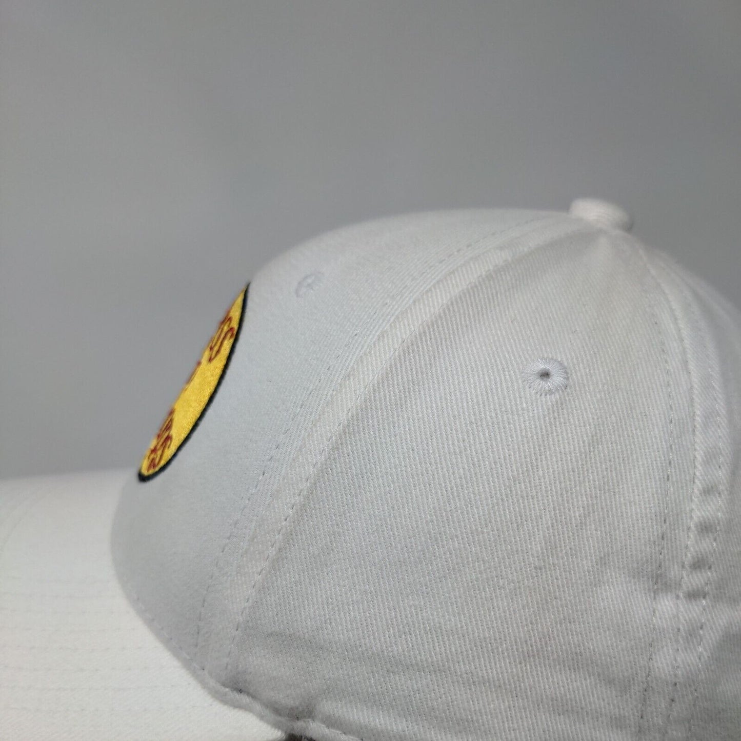 Bass Pro Shops Snapback Hat White OSFM Solid Gone Fishing Embroidered