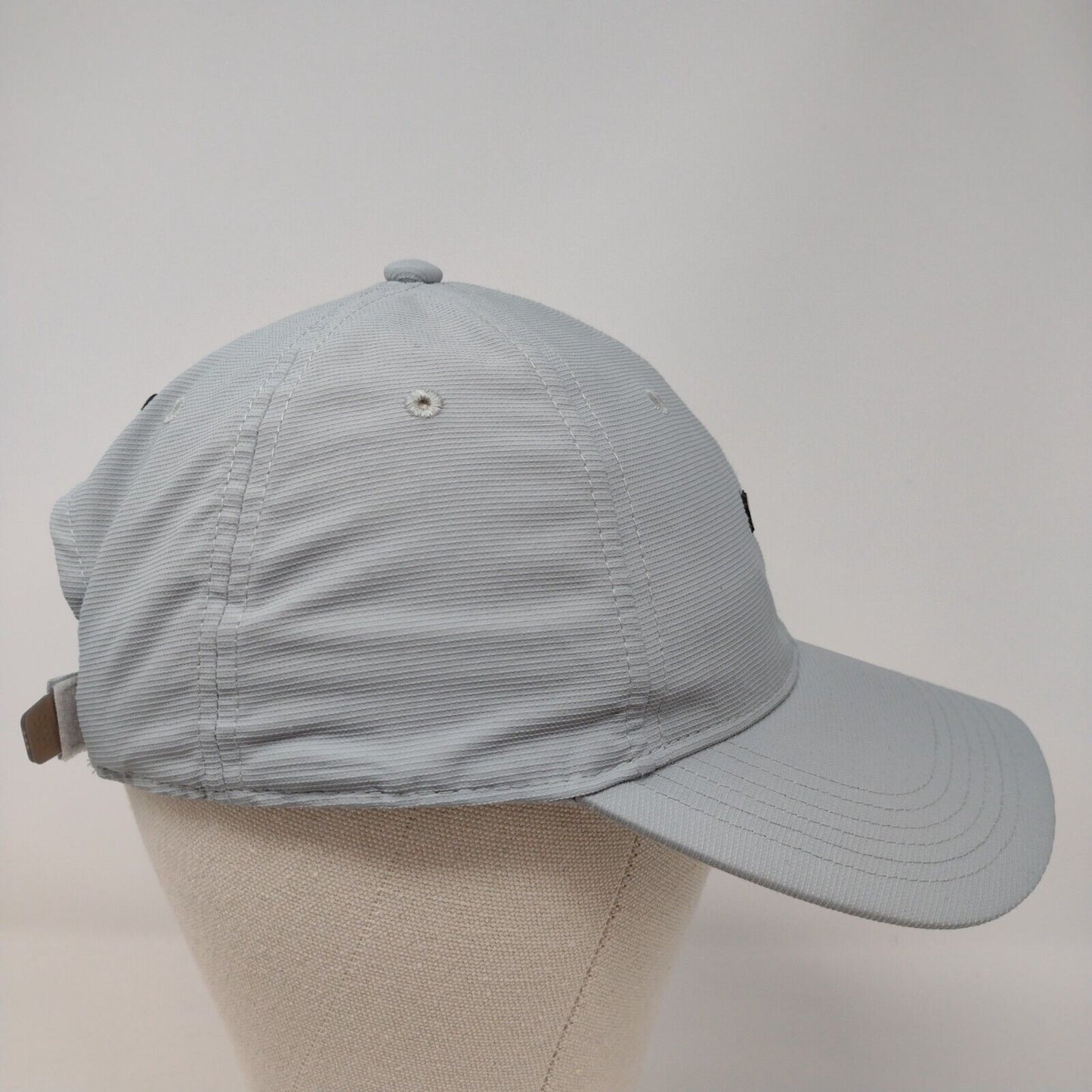PUMA Golf Strapback Hat Gray OSFA Adjustable Solid 6 Panel Vent Holes