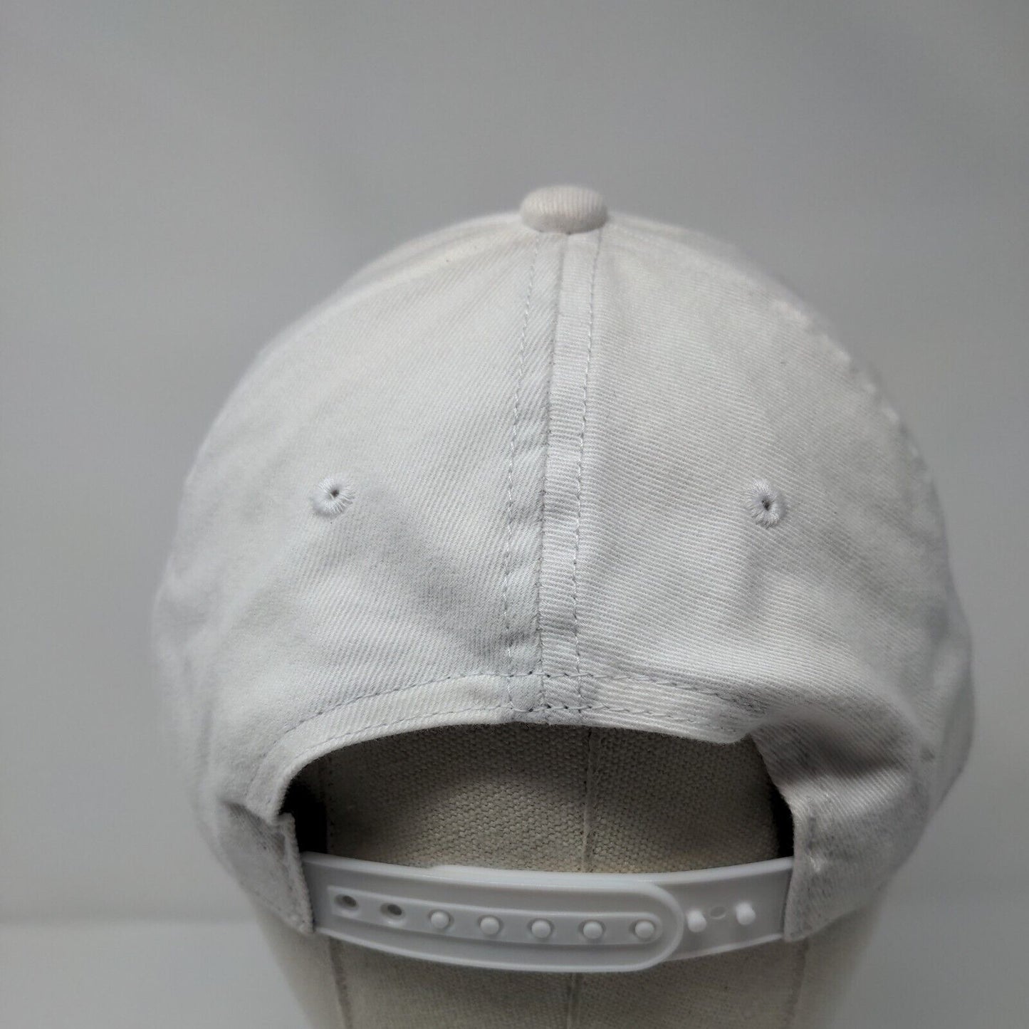 Bass Pro Shops Snapback Hat White OSFM Solid Gone Fishing Embroidered