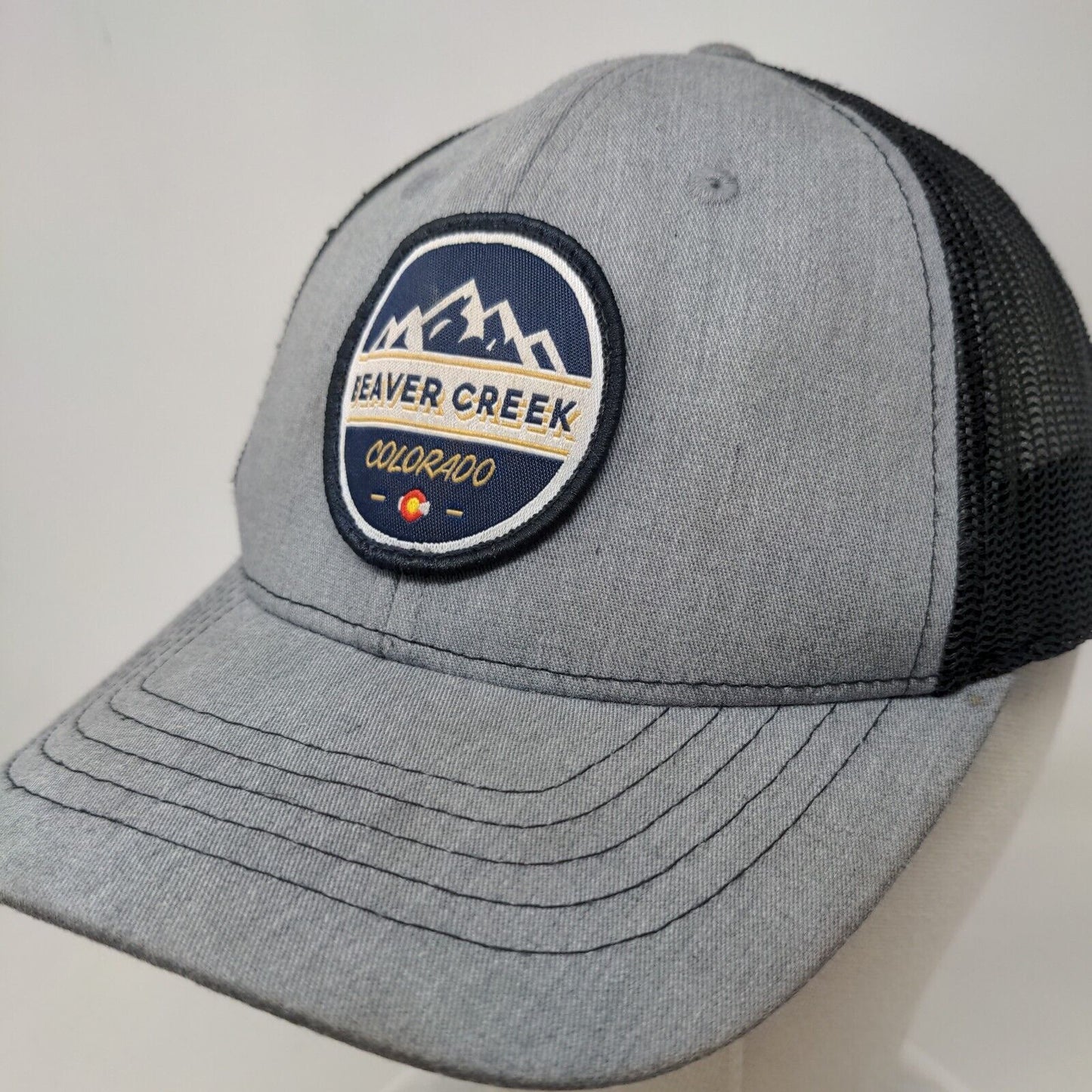Beaver Creek Colorado Snapback Mesh Back Trucker Hat Gray Youth 6 Panel