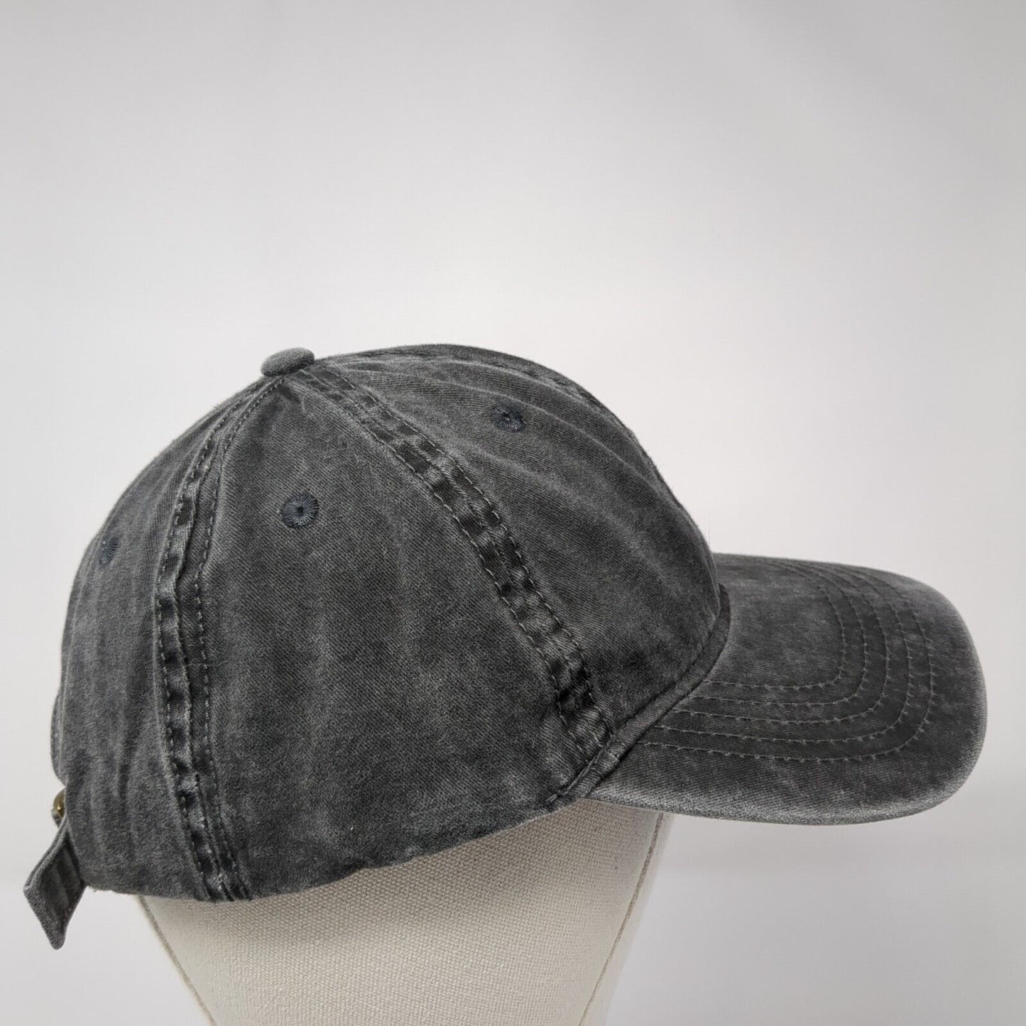 Unbranded Slideback Hat Black Soot Adjustable Blank 6 Panel Outdoor