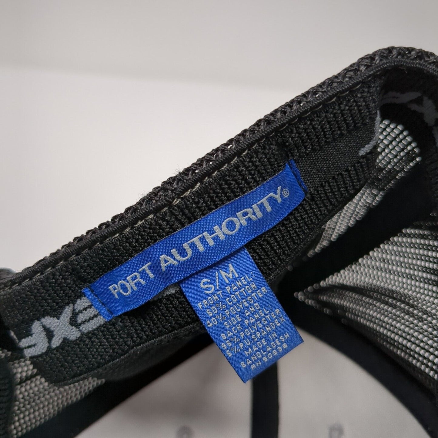 QRS Quality Restoration Services Fitted Trucker Hat Gray S/M Port Authority