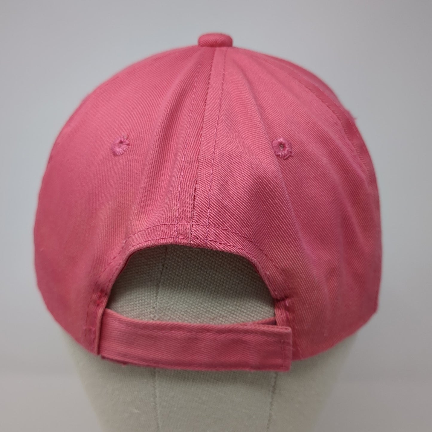 Woman of Faith Strapback Baseball Cap Pink One Size Adjustable Think Positive