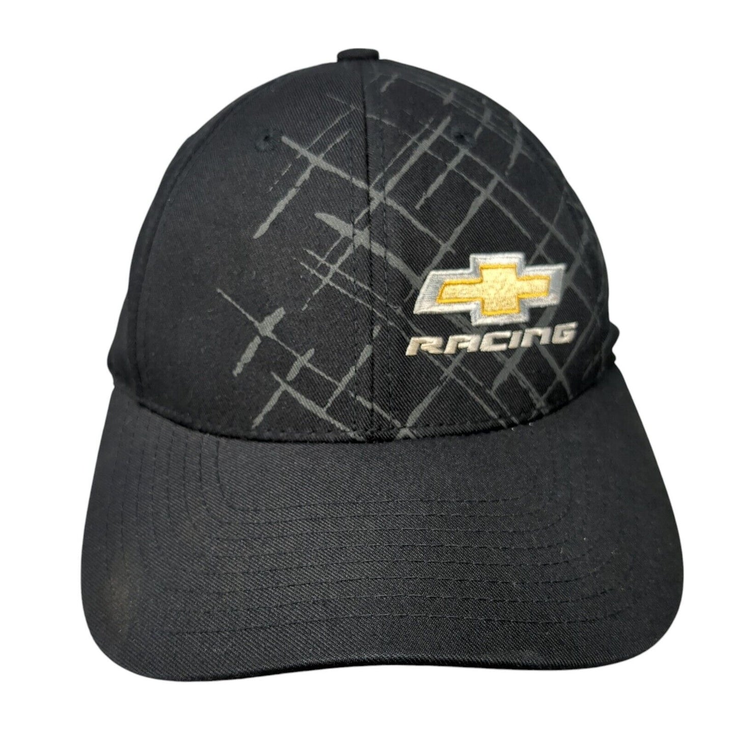 Chevrolet Racing Strapback Hat Black One Size Adjustable Embroidered District
