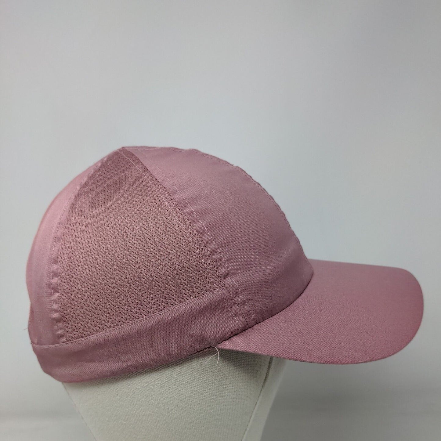 Apana Strapback Hat Pink One Size Adjustable Solid Mesh Trim 6 Panel