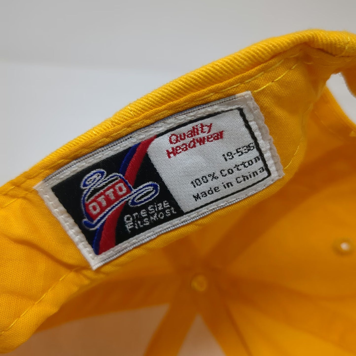 Otto Baseball Cap Yellow One Size Franklin TWP Soccer Club Strapback Hat Cotton
