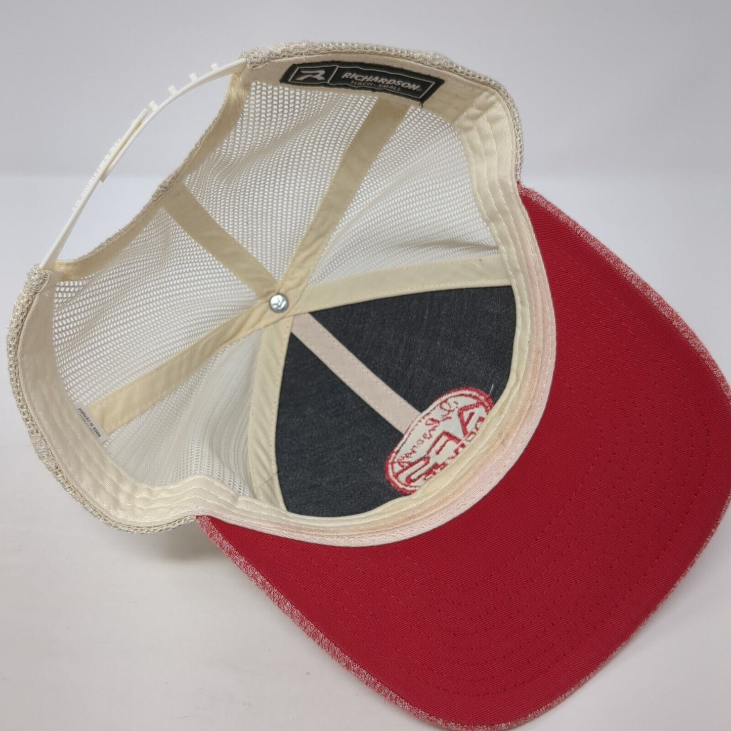 AFS Driver Snapback Trucker Hat Red Small Mesh Back Richardson Outdoor