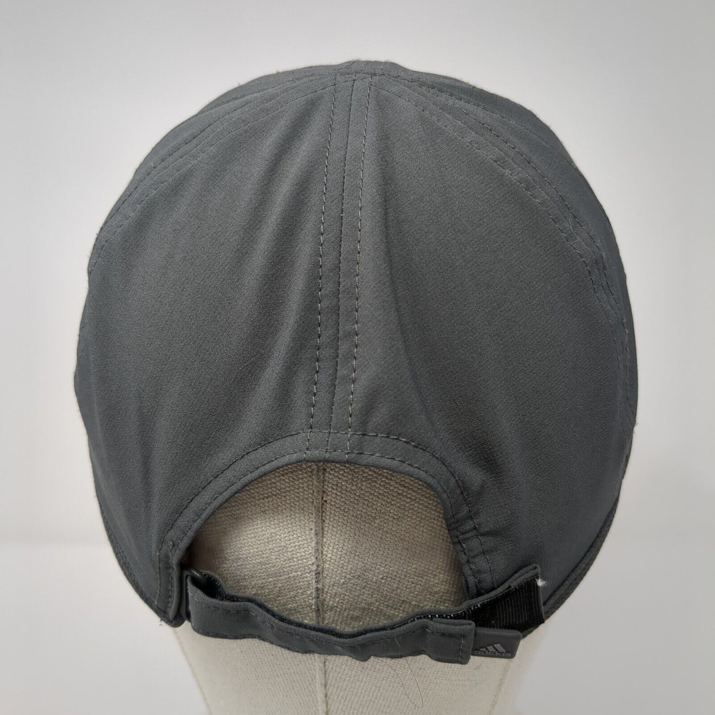 Adidas Aeroready Strapback Hat Gray One Size 3 Stripes Adjustable