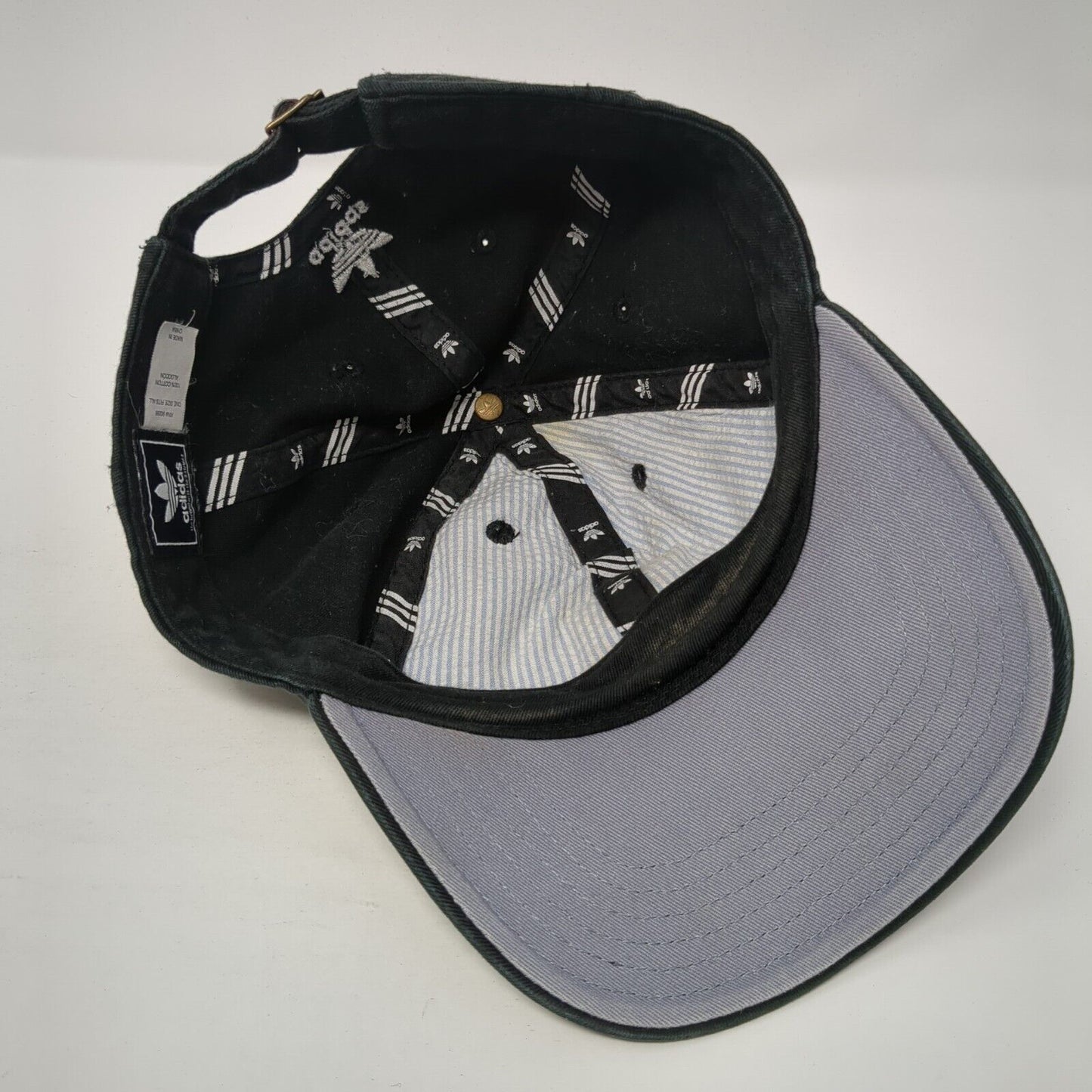 Adidas Slieback Baseball Cap Black One Size Adjustable Embroidered Trefoil