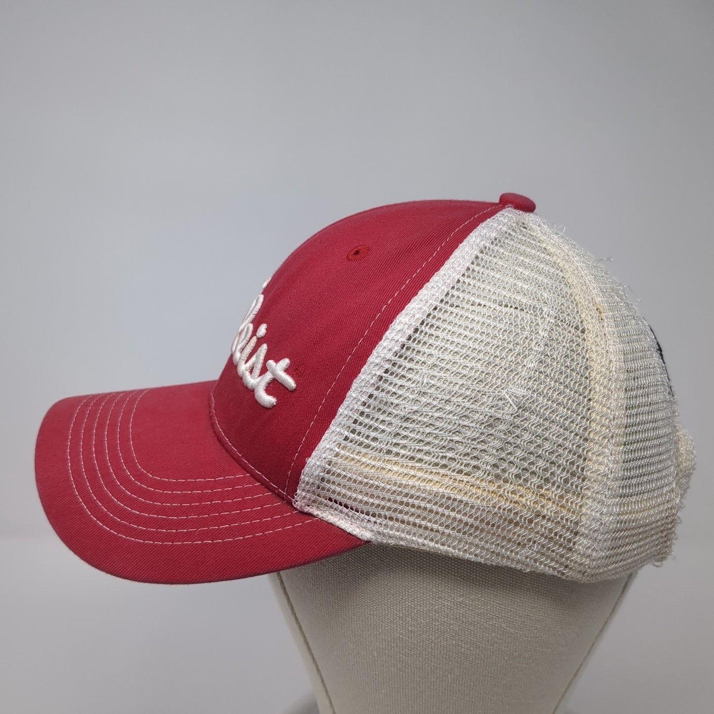 Titleist FJ Slideback Trucker Hat Red One Size Mesh Back Adjustable