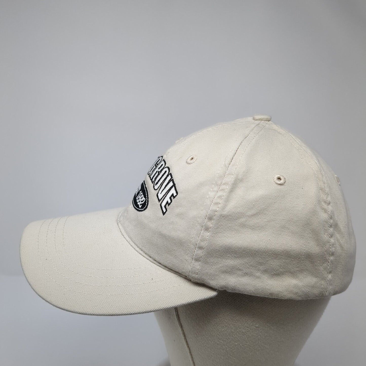 Ash Grove Slideback Hat Tan One Size Adjustable Embroidered Vent Holes