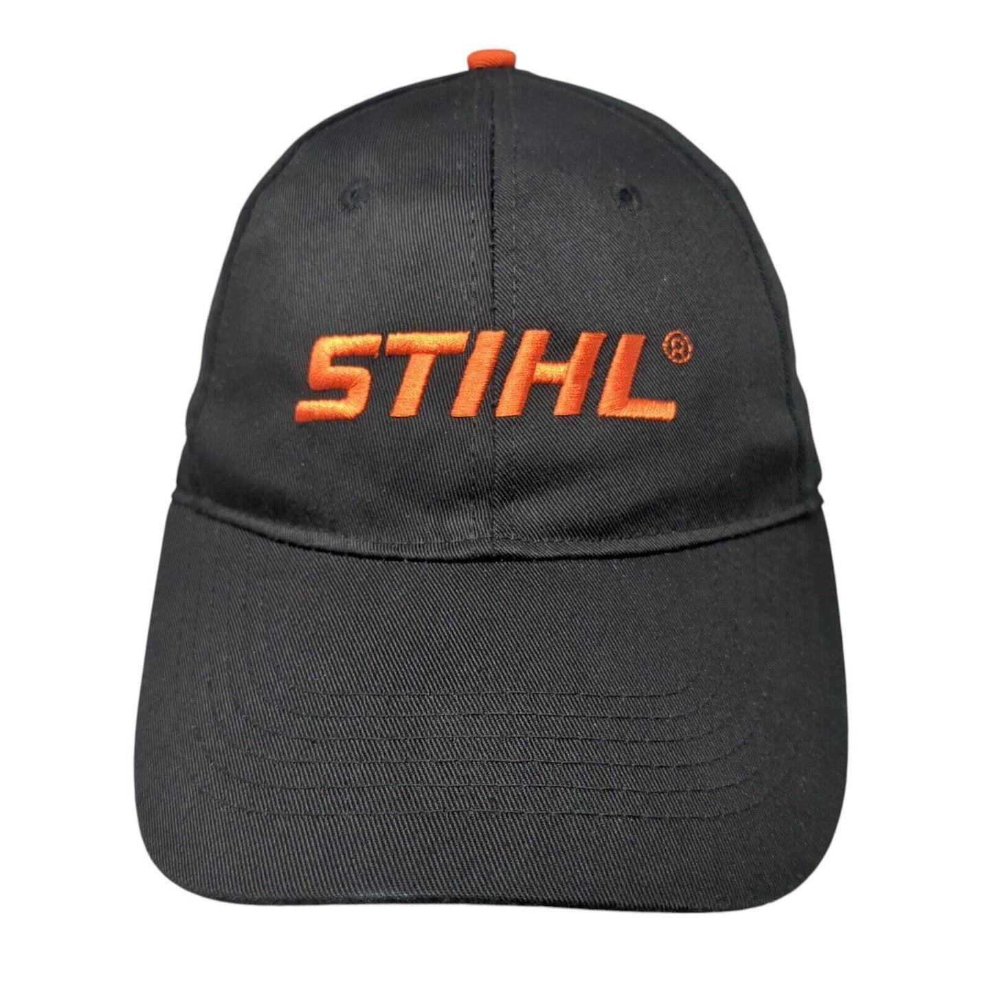 STIHL Outfitters Strapback Hat Black One Size Adjustable Embroidered 6 Panel