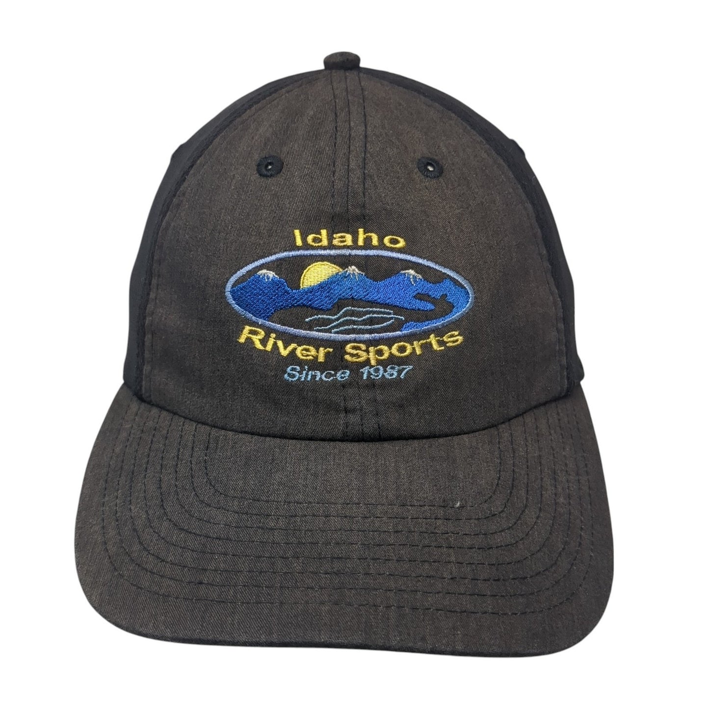 Idaho River Sports Strapback Hat Black One Size Adjustable Hit Dry