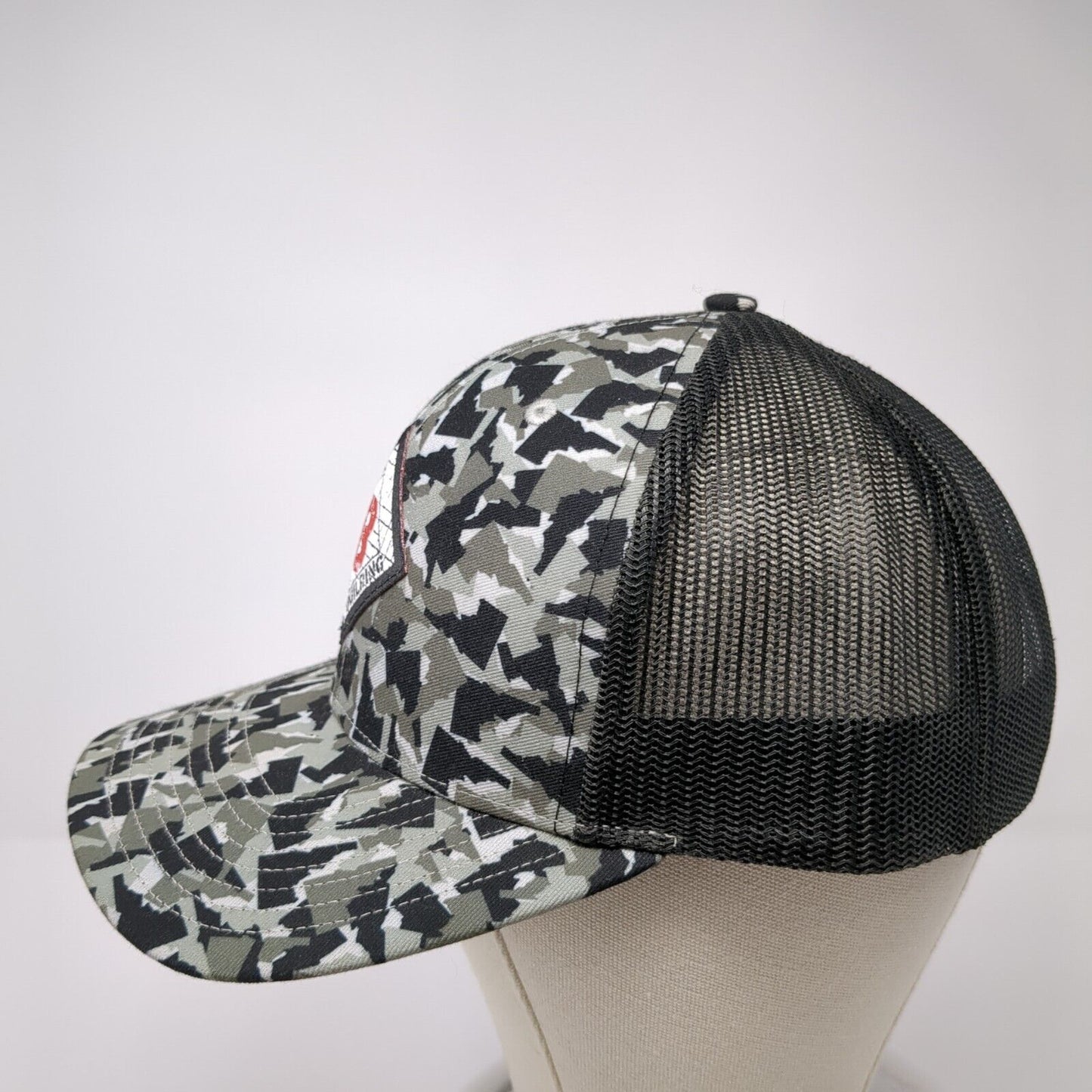 Barrier Building Snapback Trucker Hat Camo One Size Adjustable Mesh Pride Camo