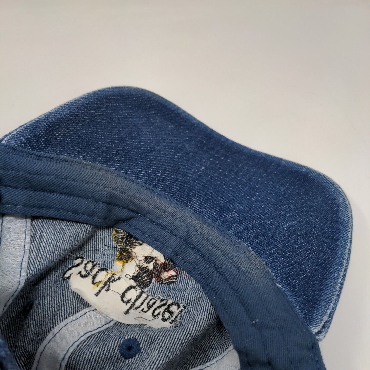 Sack Chaser Slideback Hat Blue OSFA Adjustable Embroidered Denim Newhattan