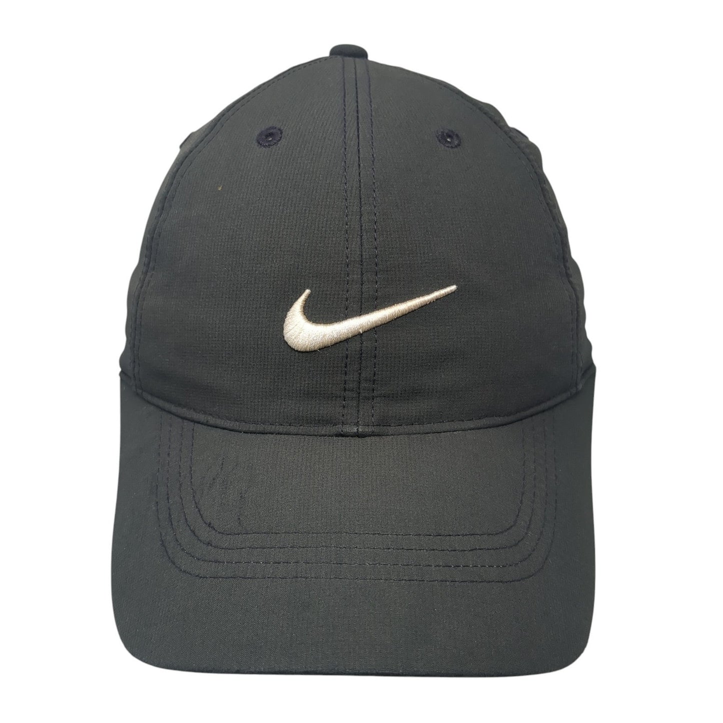 Nike Swoosh Strapback Golf Hat Black One Size Embroidered Outdoor