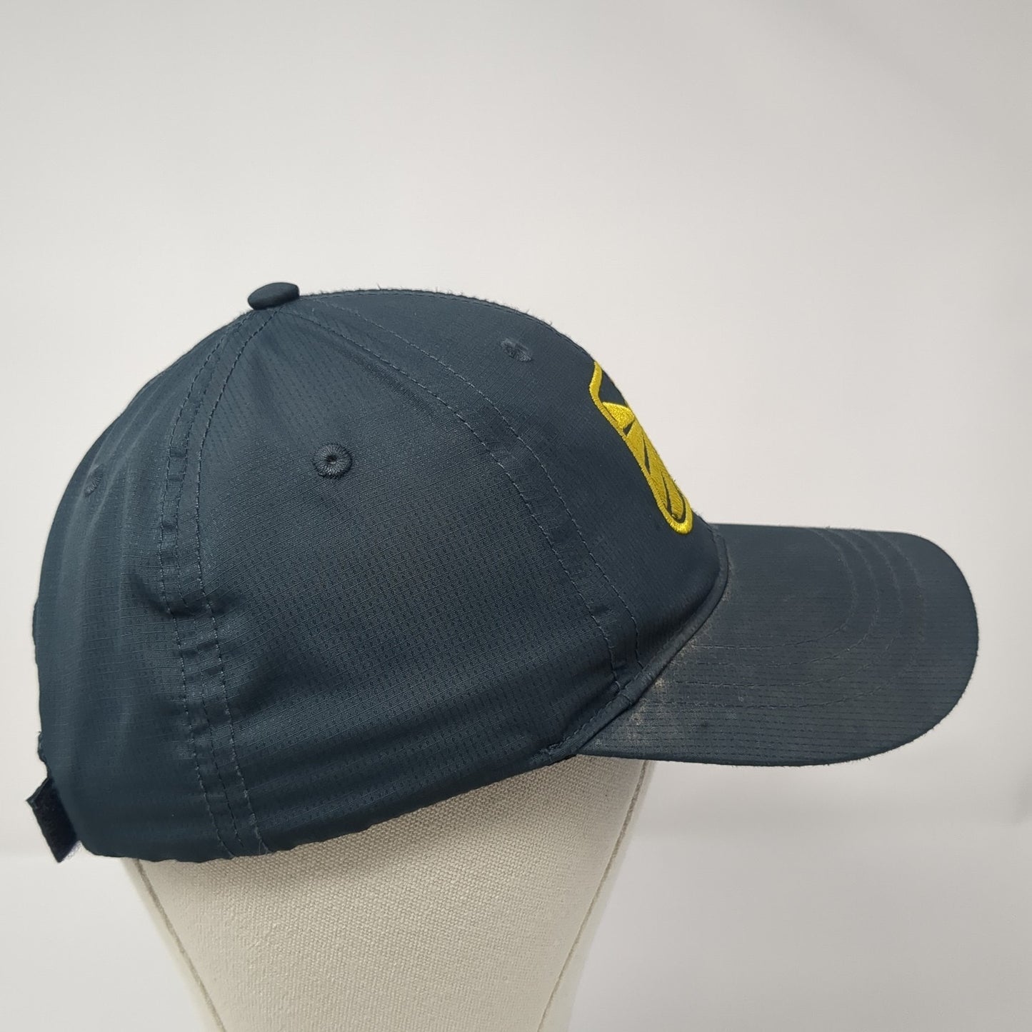 Blue Beacon Strapback Baseball Cap Blue One Size Adjustable Embroidered 6 Panel