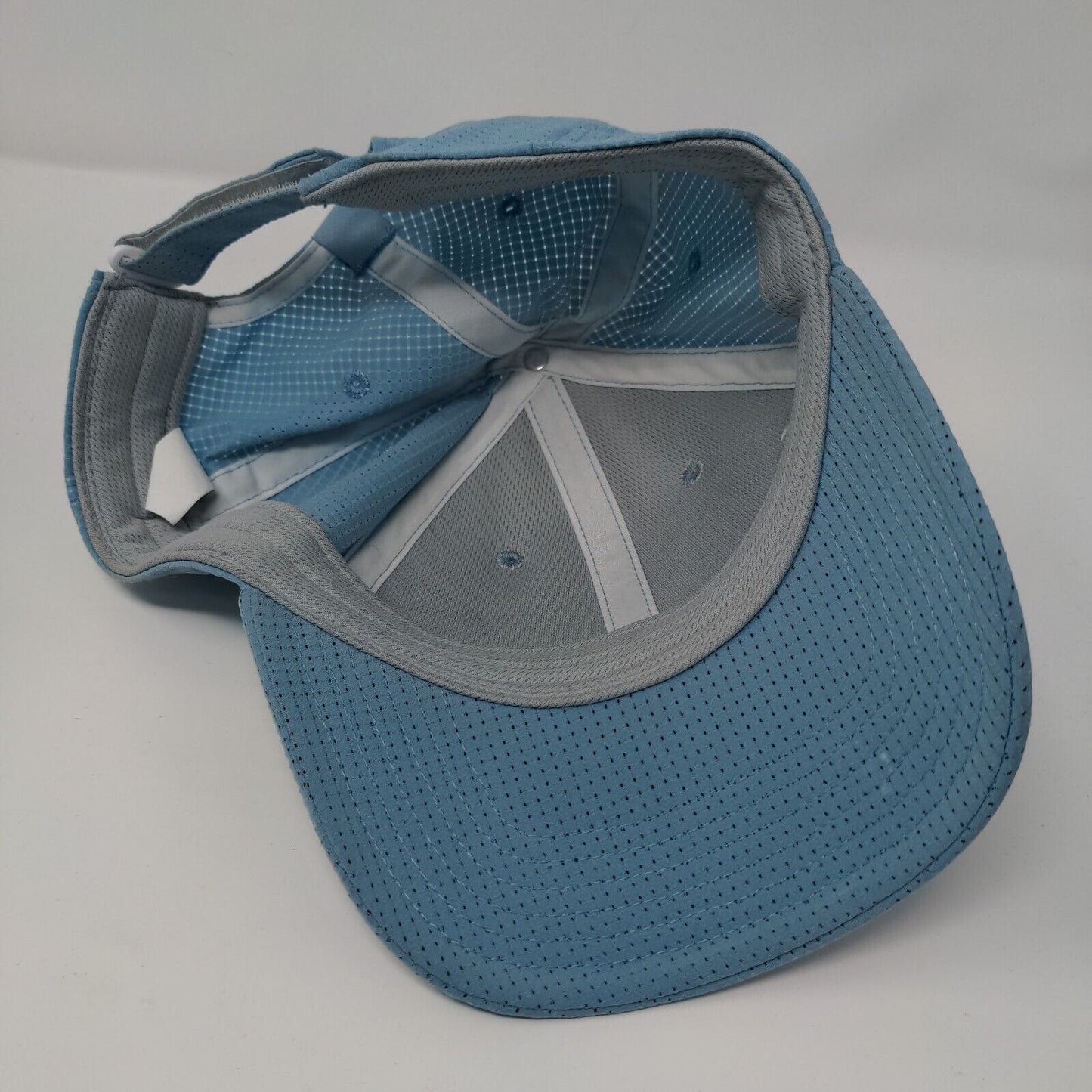Arctic Cool Strapback Hat Blue OSFM Adjustable Solid 6 Panel Vent Holes