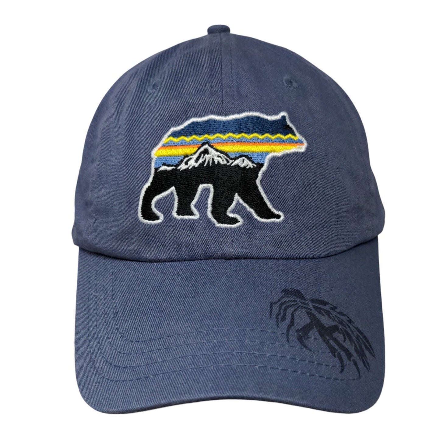 Bear Mountain Slideback Hat Blue OSFA Embroidered 6 Panel Paramount