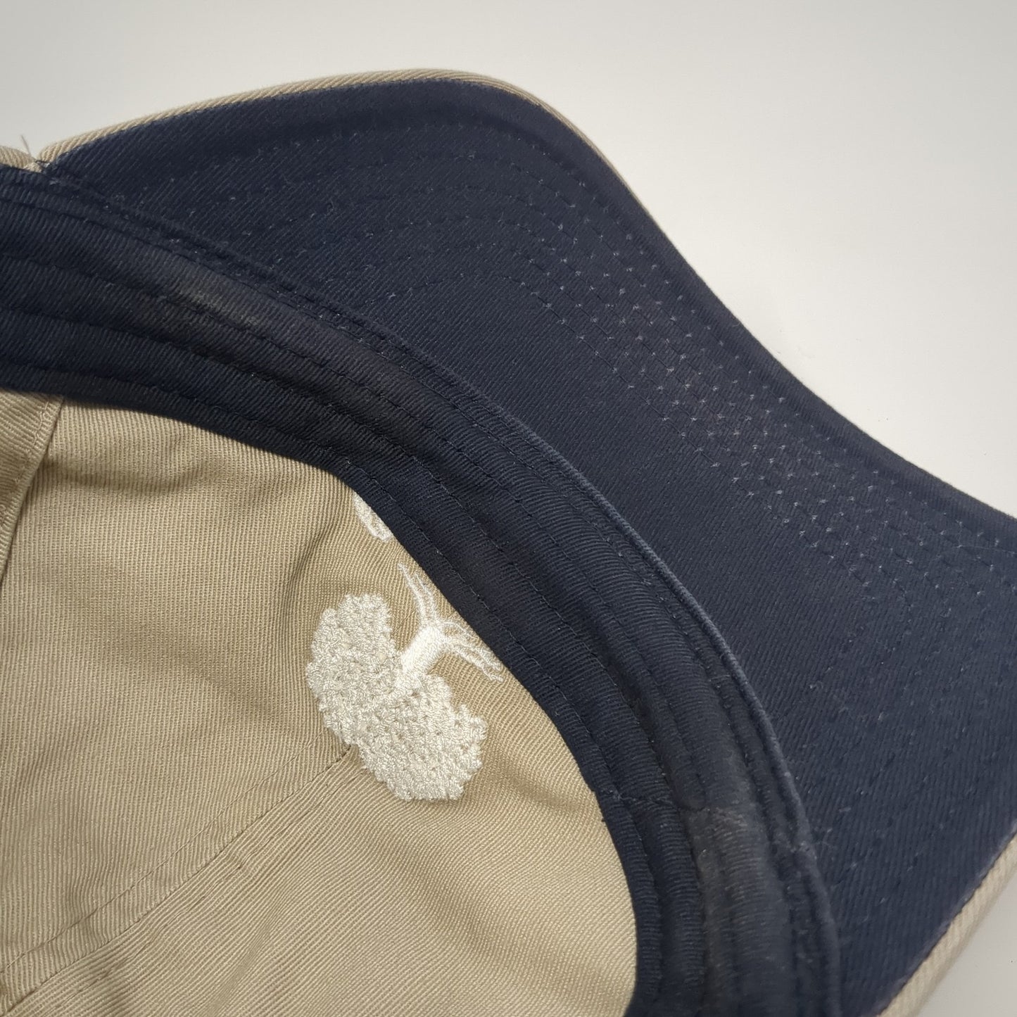 Royal Oaks Slideback Baseball Cap Brown One Size Adjustable Embroidered Ivory