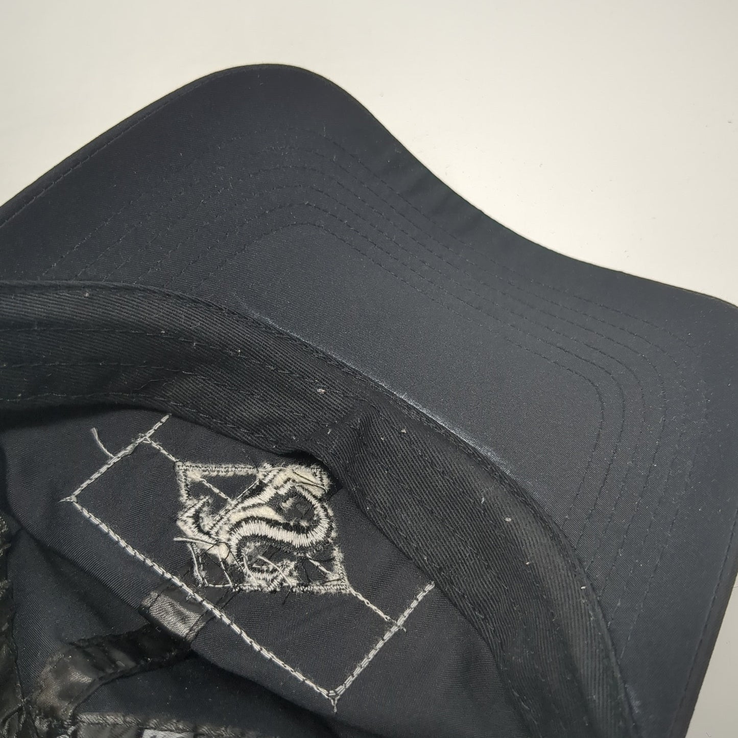 Unbranded Strapback Hat Black One Size Adjustable Embroidered Laser Cut