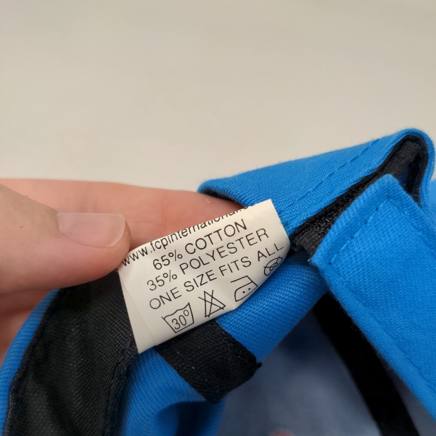 Unbranded Strapback Hat Blue OSFA Adjustable Vented Holes 6 Panel Blank