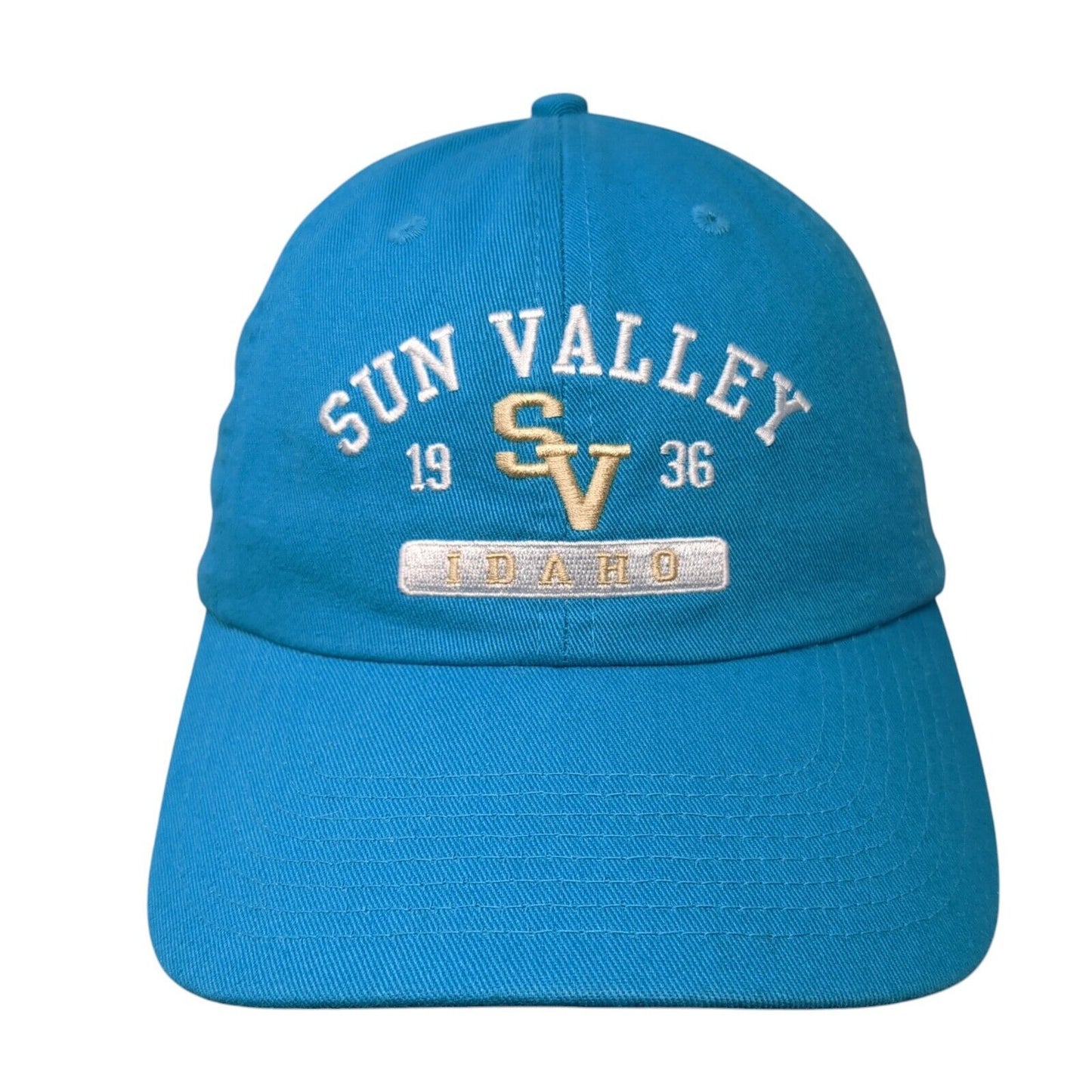 Sun Valley Idaho 1936 Slideback Hat Blue One Size Embroidered Out West