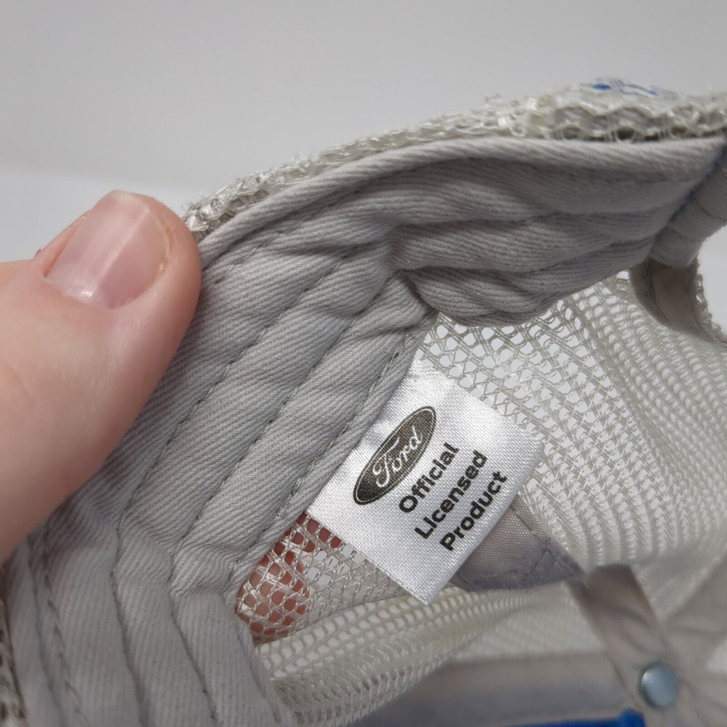 Bronco Snapback Mesh Back Trucker Hat Blue One Size Adjustable Ford