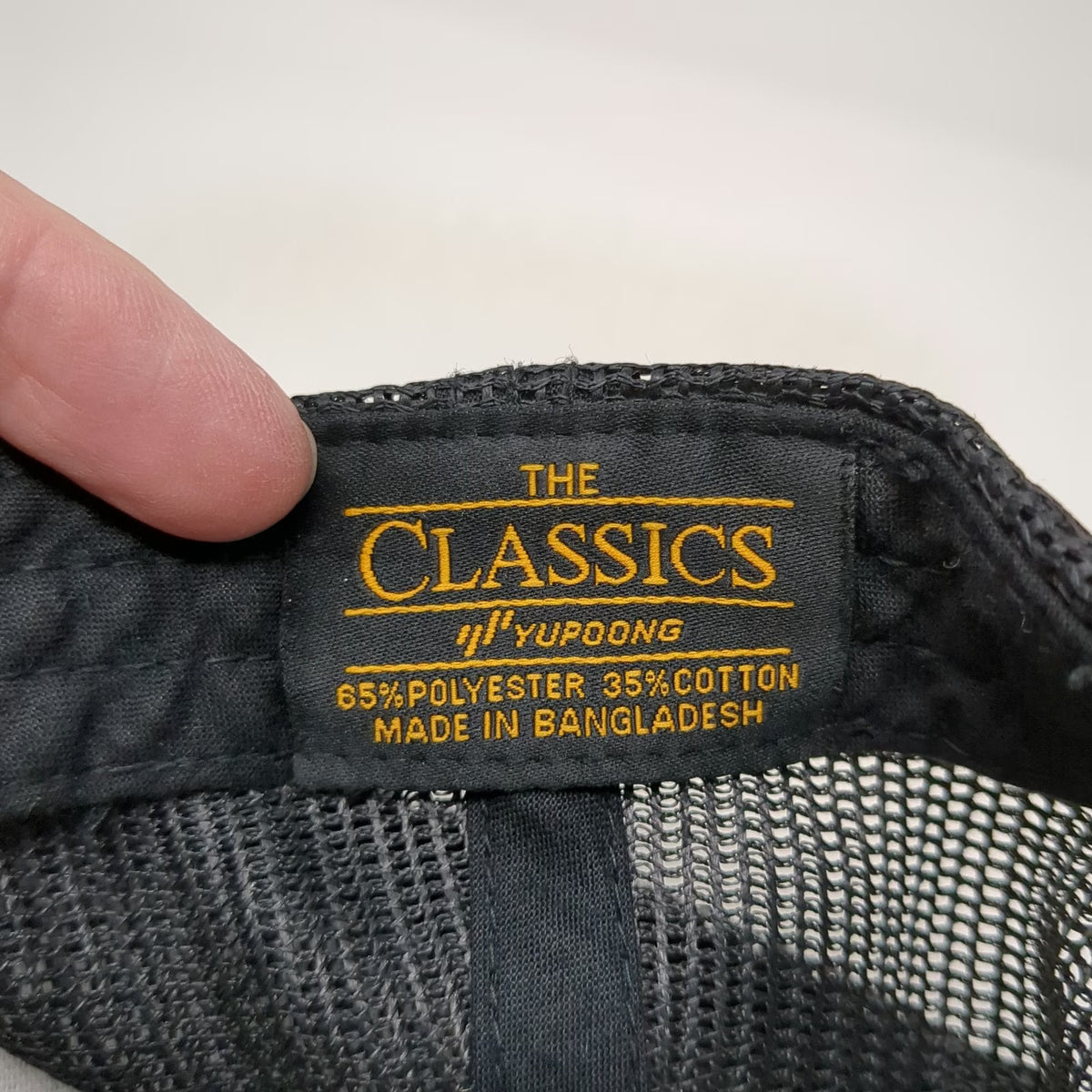 Yupoong Trucker Hat Black One Size Green Lumber Patch Mesh Back Snapback Hat