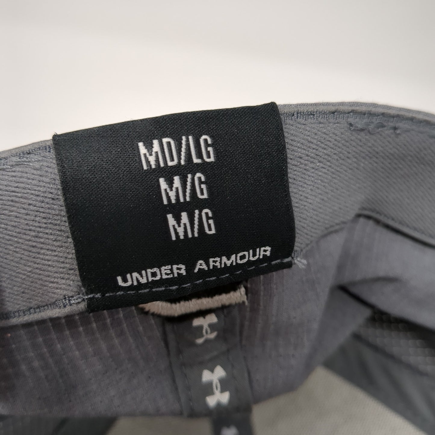 Under Armour Logo Golf Fitted Hat Gray Large Embroidered Solid 6 Panel