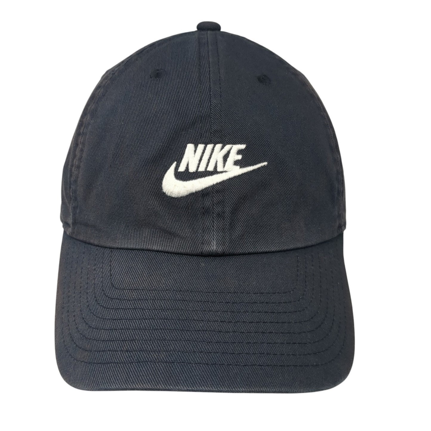 Nike Swoosh Slideback Hat Blue One Size Spell Out Embroidered Outdoor