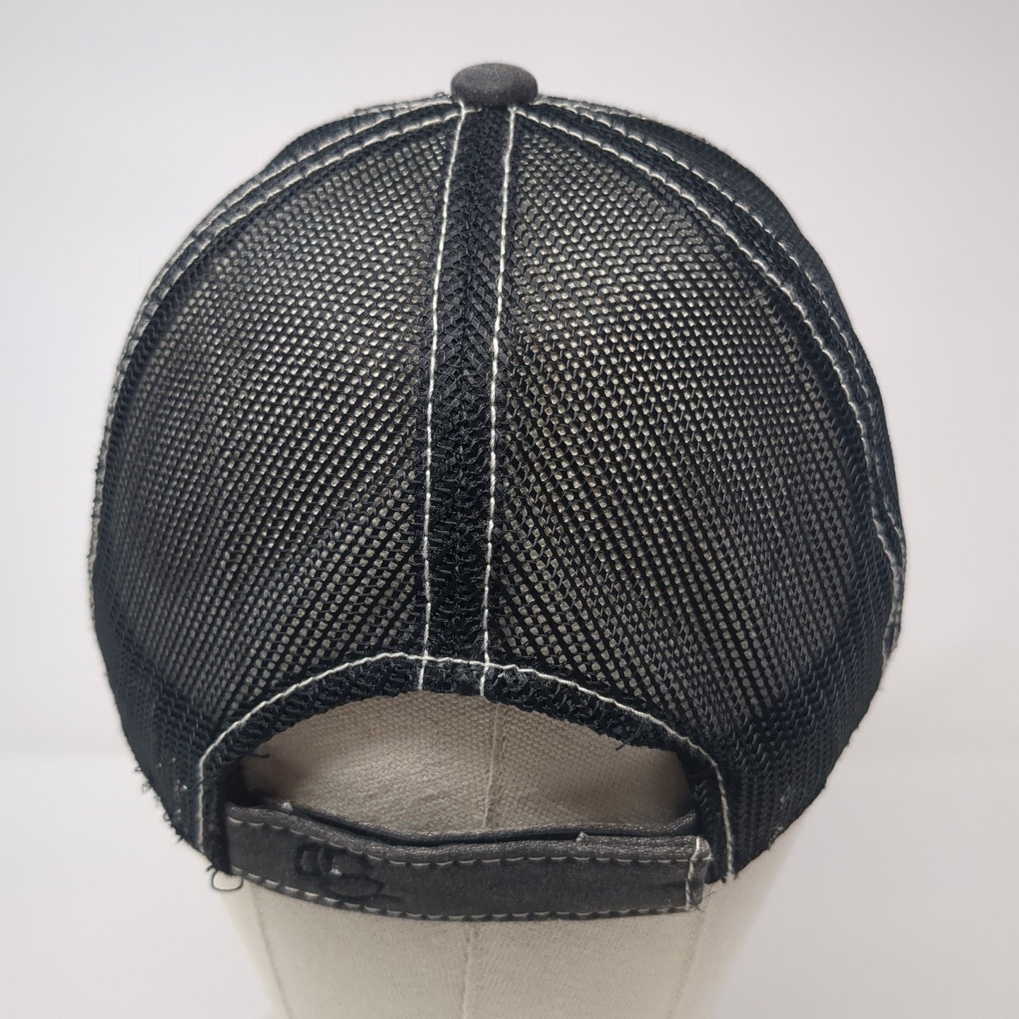 Silver Bit Ranch Strapback Trucker Hat Gray One Size Adjustable Mesh Outdoor Cap