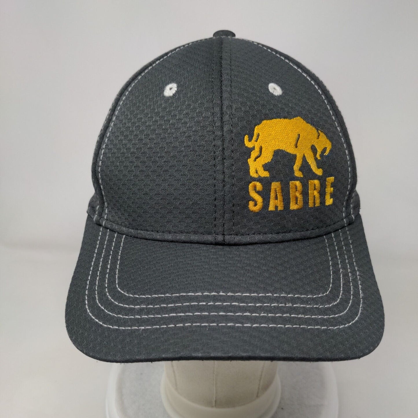 Sabre Strapback Golf Hat Gray One Size Adjustable Embroidered Cap America