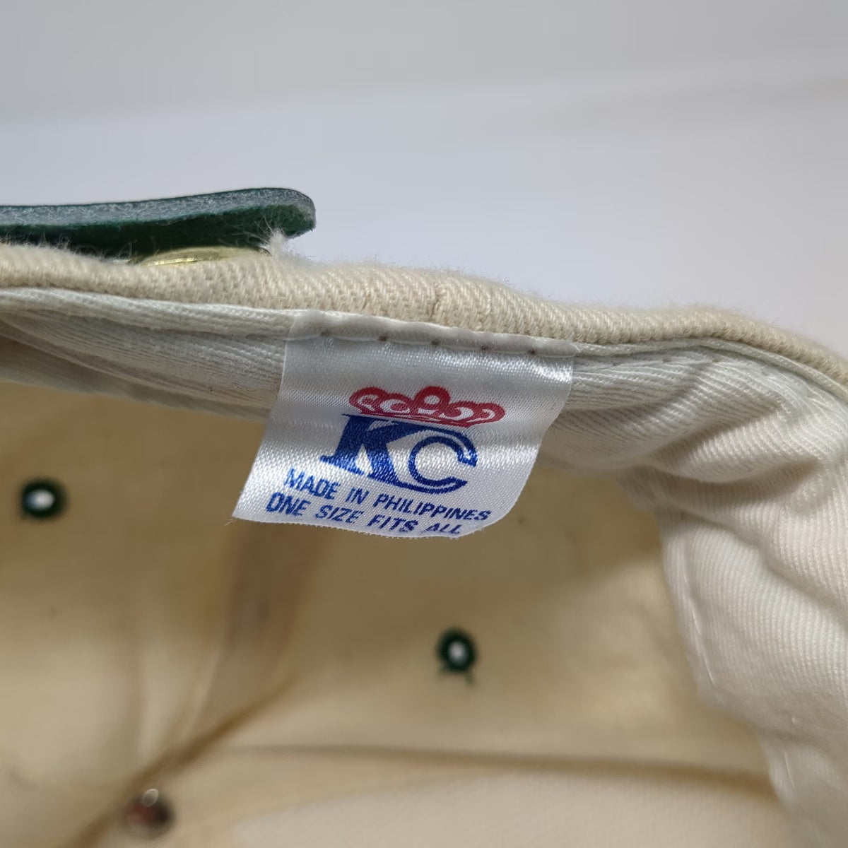 KC Baseball Cap White Green One Size Suede Brim American Heart Association Hat