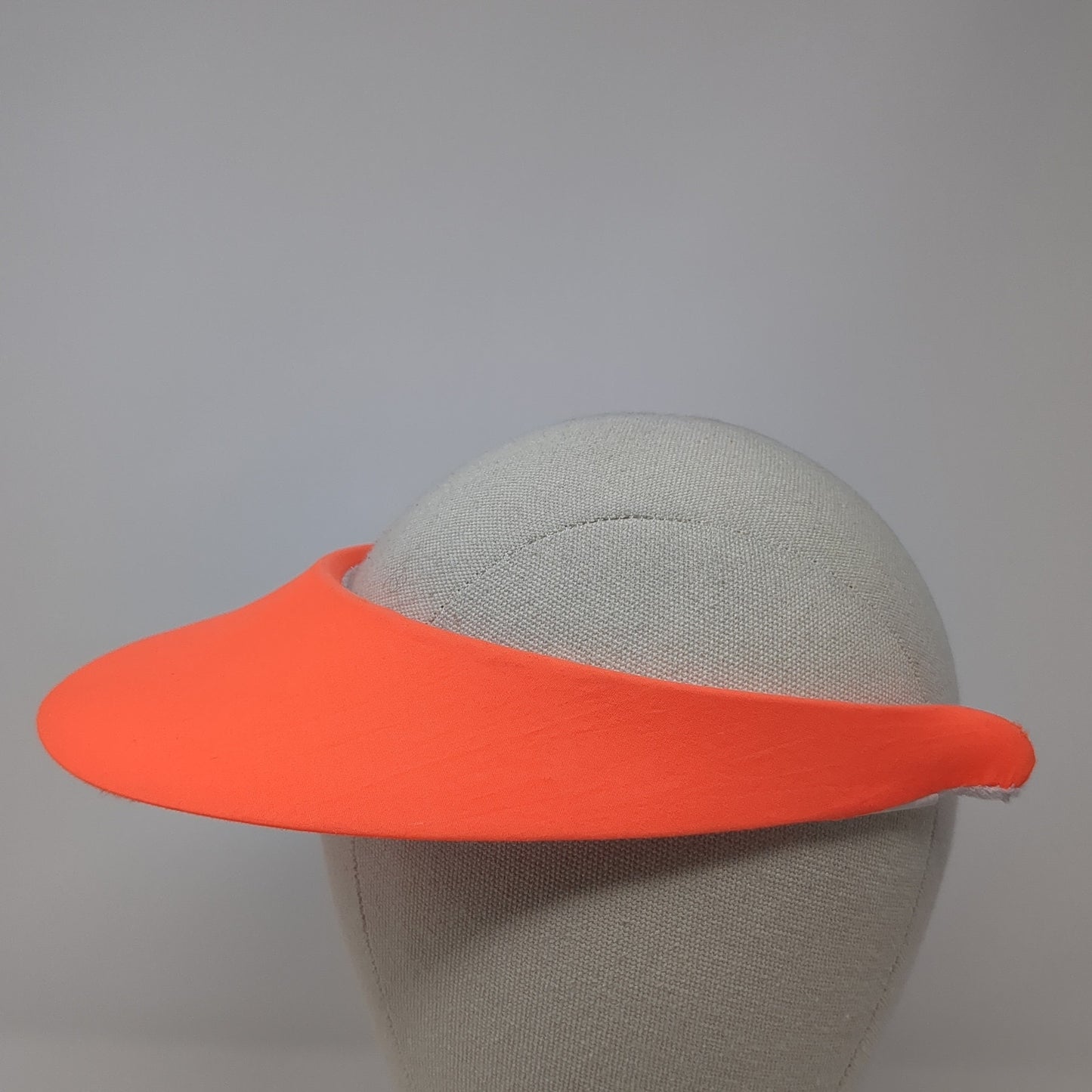 Anlin Sun Visor Hat Orange One Size Adjustable Clip-On Lightweight Blank