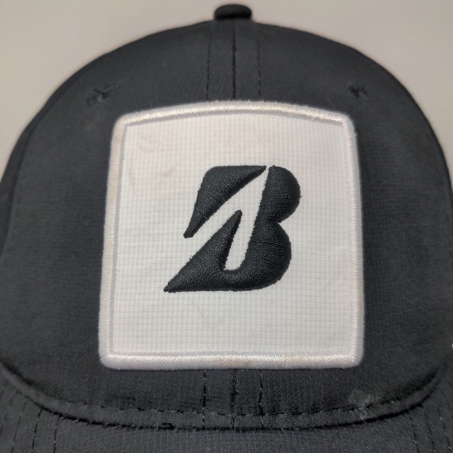 Bridgestone Golf Men's Slideback Hat Black Adjustable Polyester Embroidered Logo