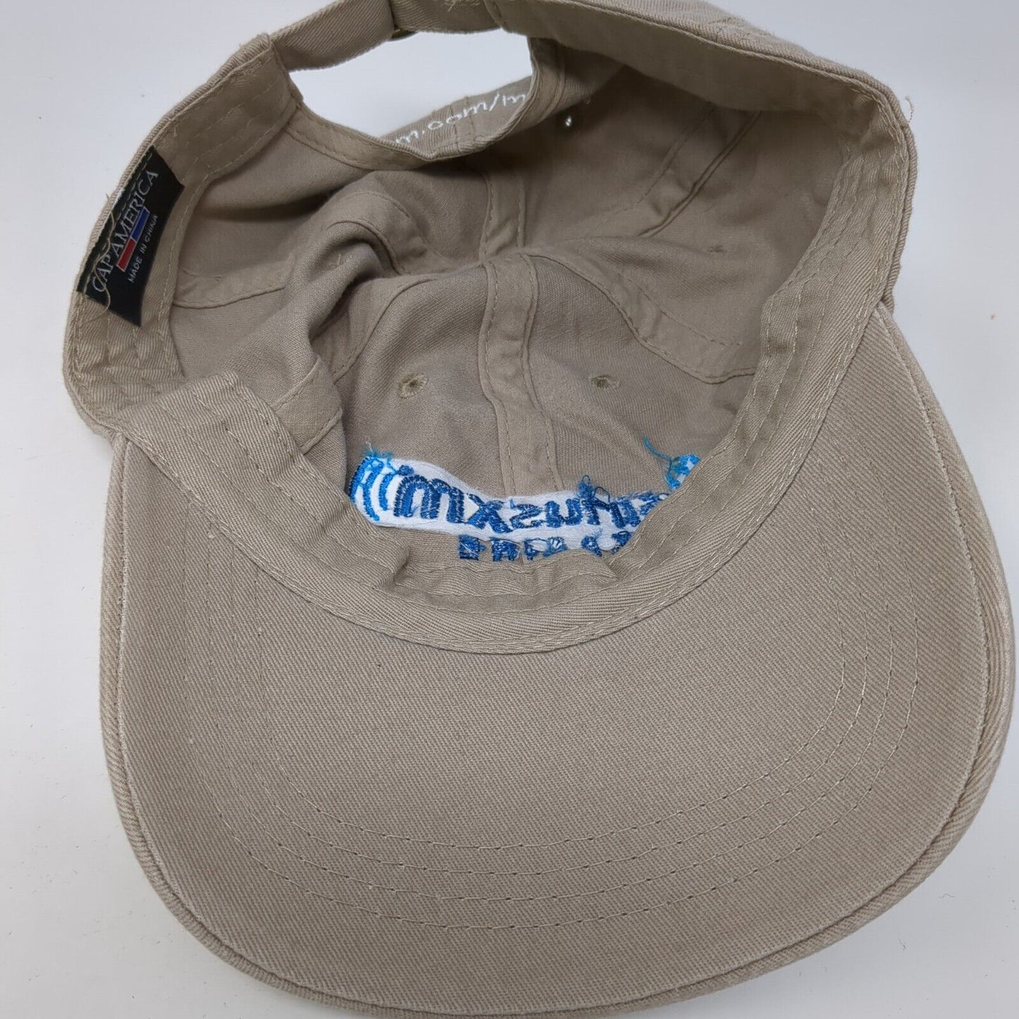 SiriusXM Marine Slideback Hat Tan One Size Embroidered Cap America