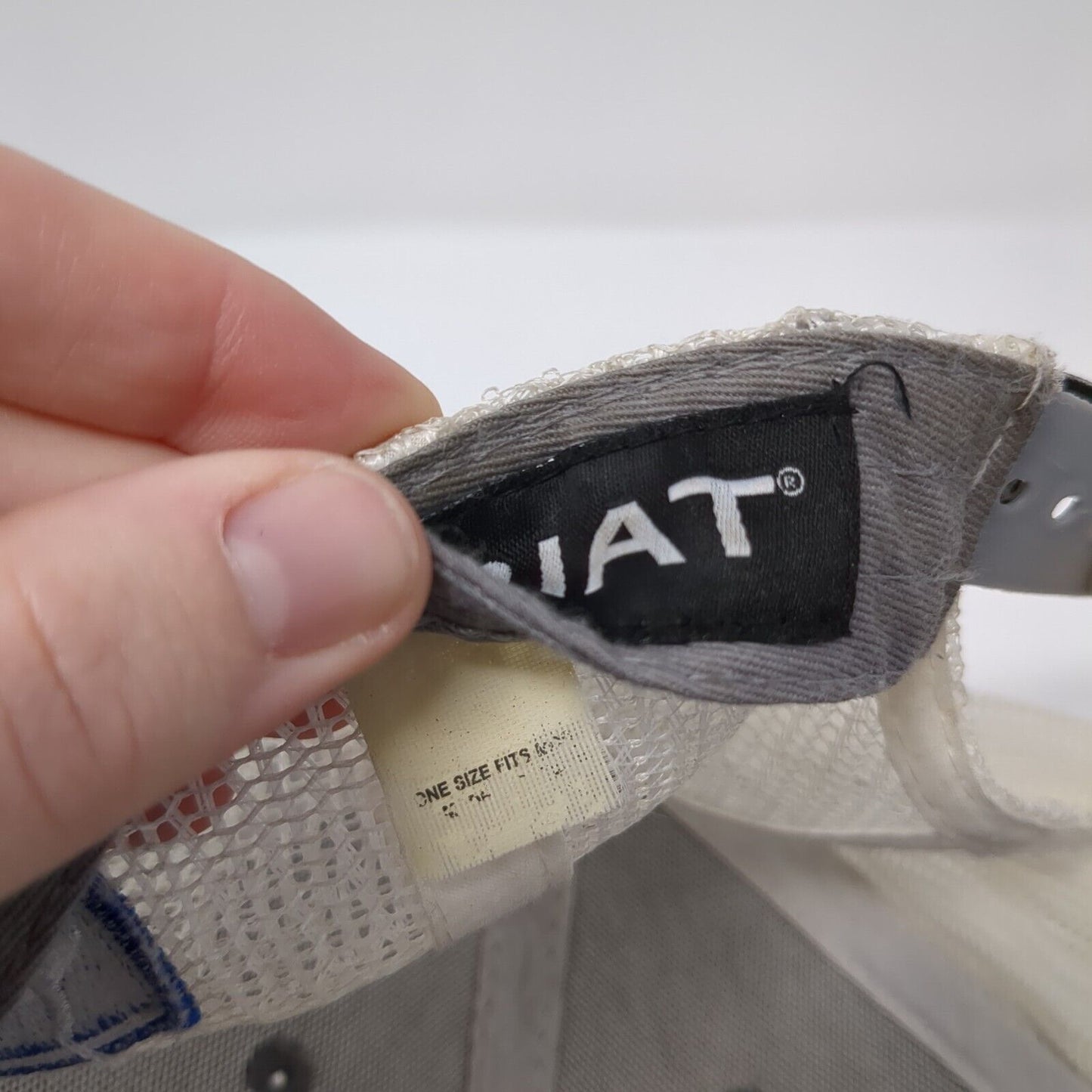 Ariat American Flag Snapback Trucker Hat Gray OSFA Mesh Back 6 Panel