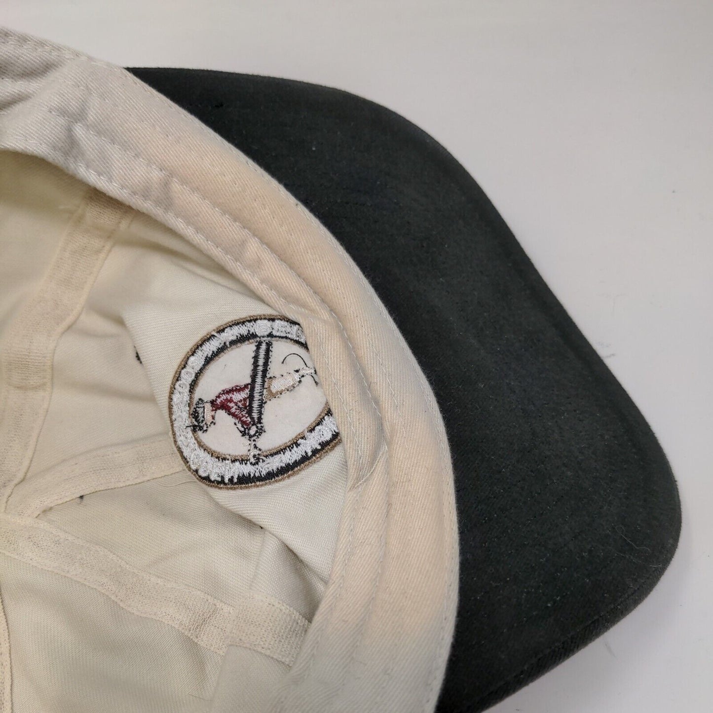 2002 US Open Bethpage Black Slideback Hat Cream One Size USGA Vintage Made USA