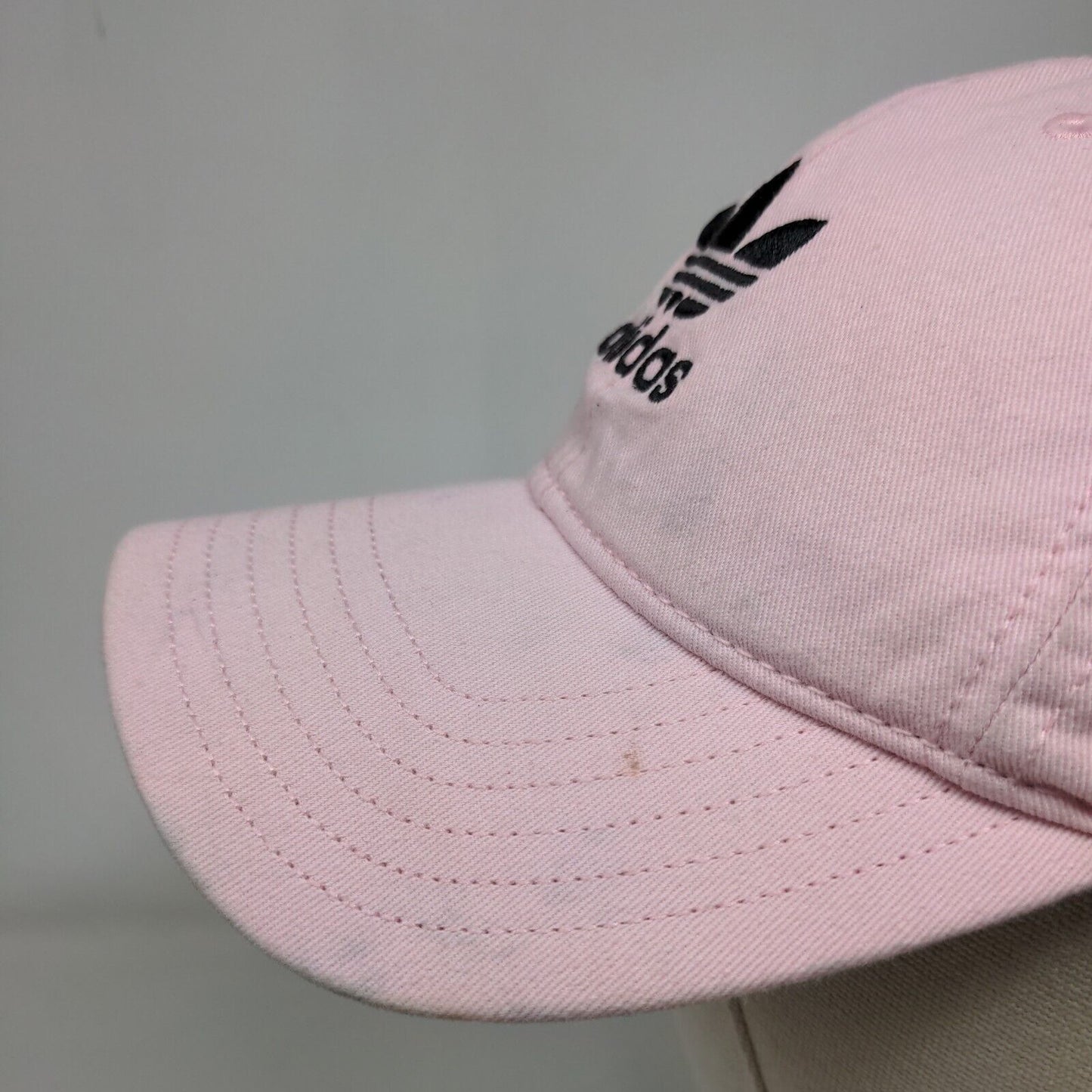 Adidas Slideback Hat Pink OSFW One Size Adjustable Embroidered Trefoil Cotton