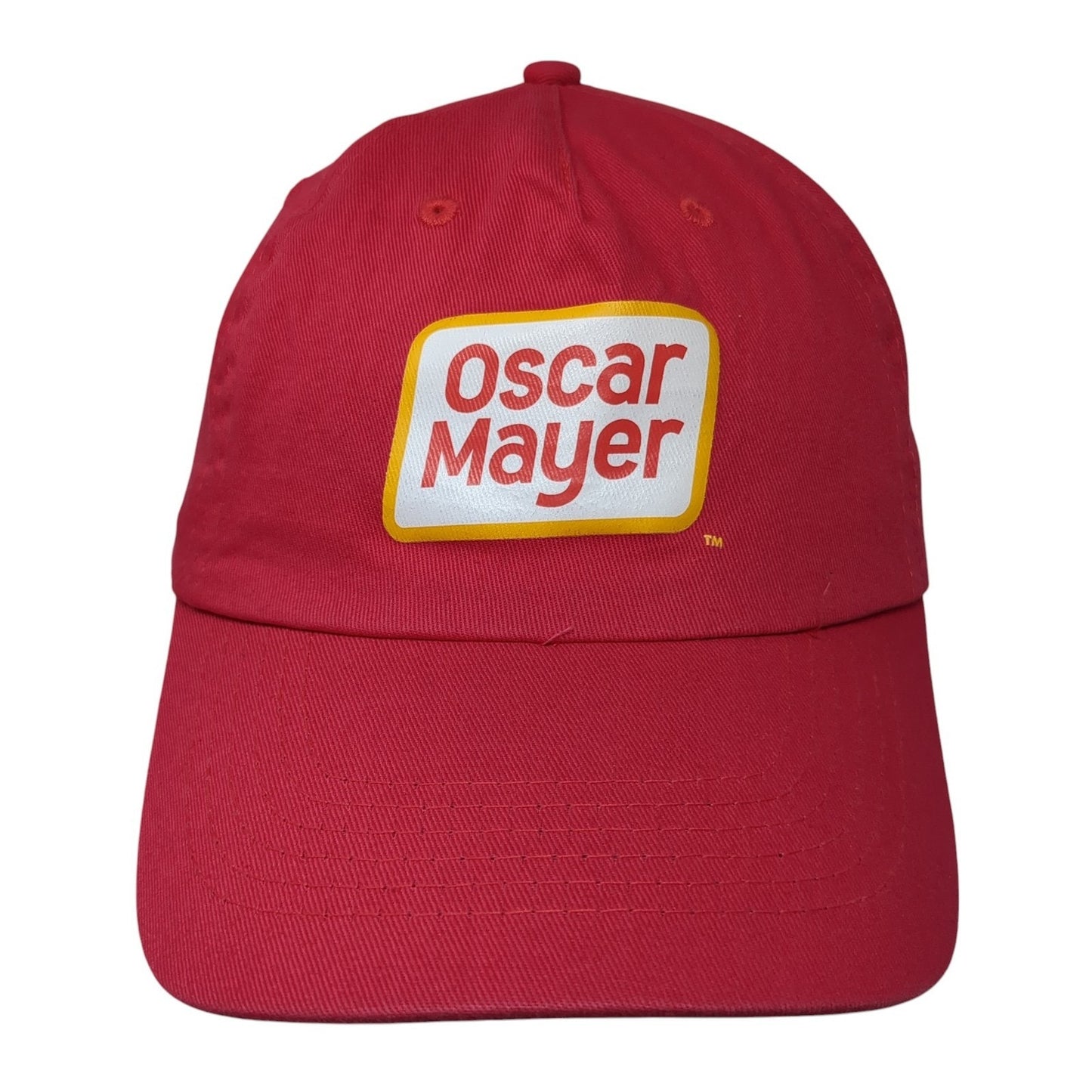 Oscar Mayer Strapback Hat Red One Size Adjustable Solid 6 Panel Hit Wear