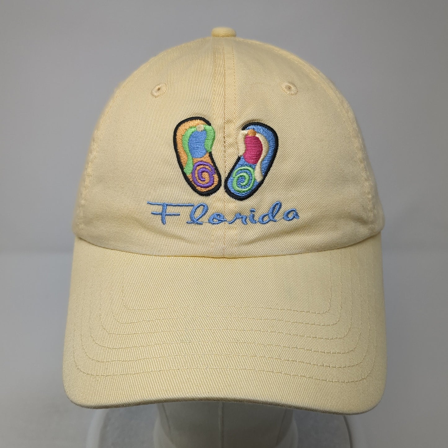 Florida Slideback Baseball Cap Yellow OS Adjustable Embroidered Royal Crown