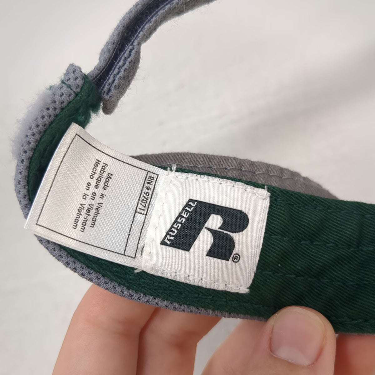 Oregon Ducks Russell NCAA Visor Gray Yellow Green One Size Mesh Adjustable Hat