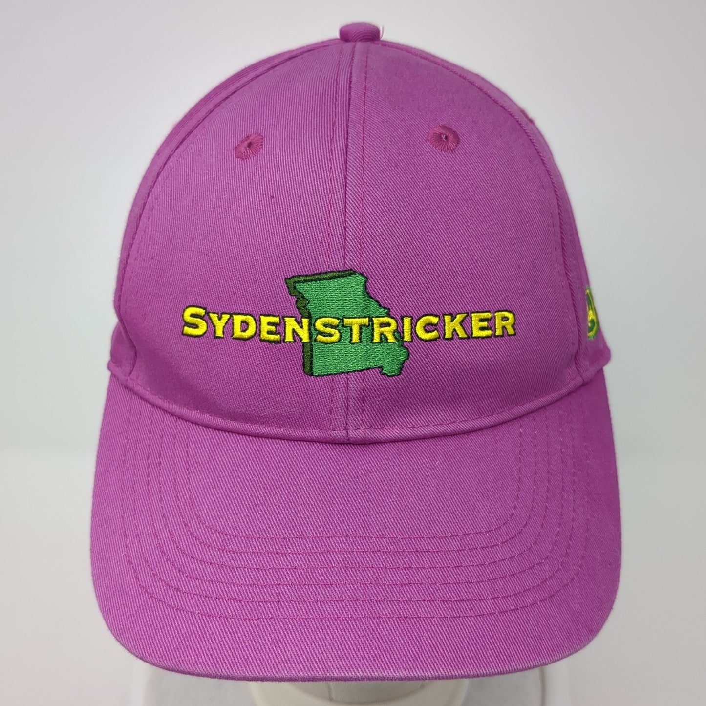 Sydenstricker Snapback Hat Pink One Size Embroidered John Deere 6 Panel