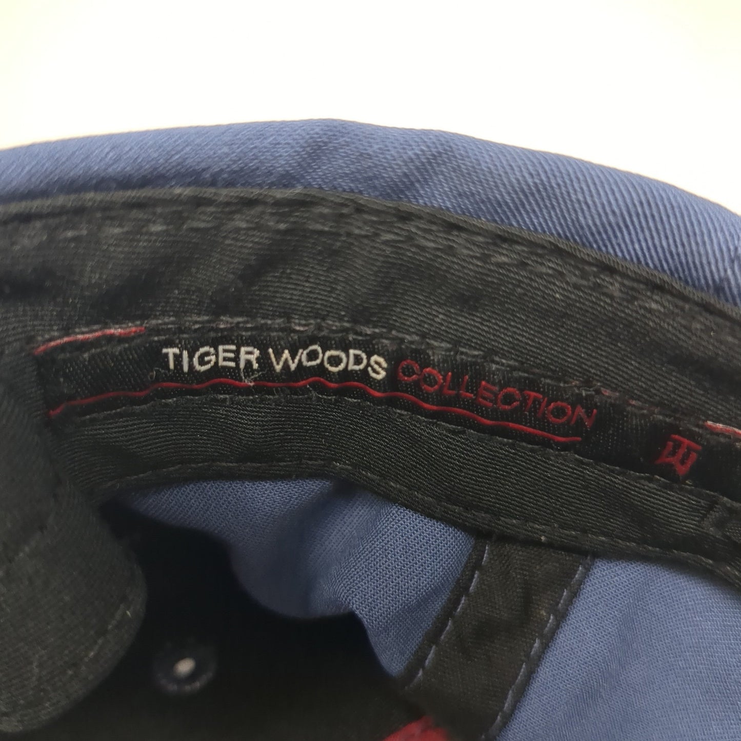 Tiger Woods Slideback Baseball Cap Blue One Size Adjustable Embroidered 6 Panel