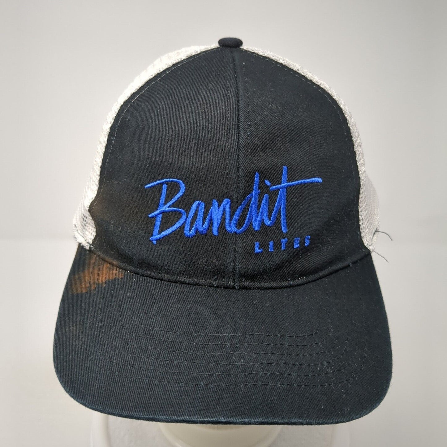 Bandit Lites Strapback Trucker Hat Black One Size Adjustable Mesh Back Hit Wear