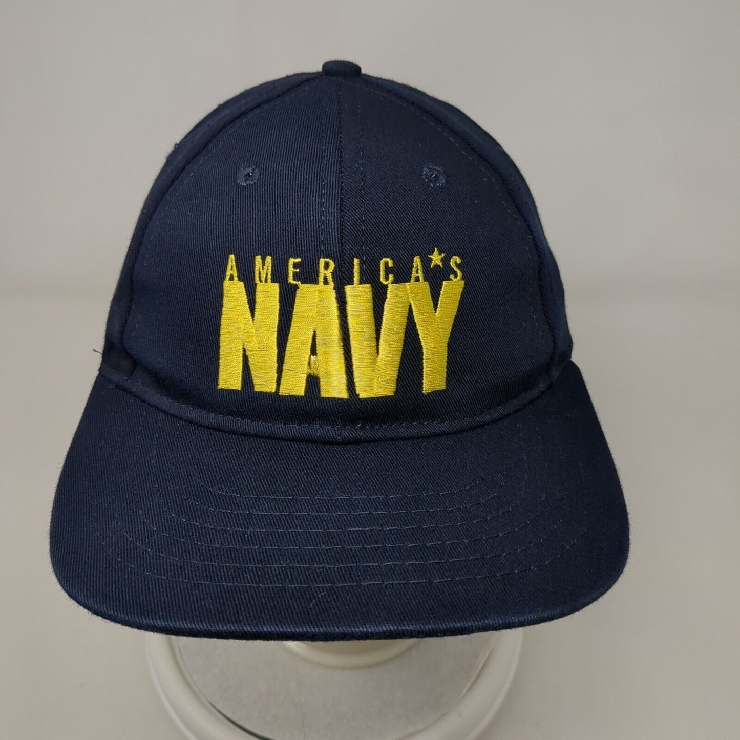 America's Navy Strapback Hat Blue One Size Adjustable Embroidered