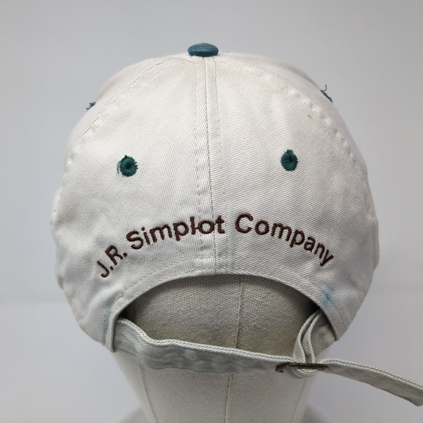 Simplot Grower Solutions Slideback Hat Tan One Size Embroidered 6 Panel